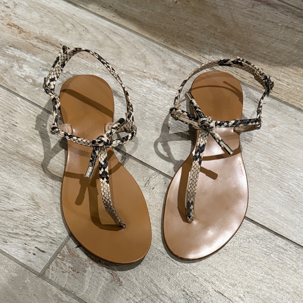 Constance Made in Brazil Stylish Tan Sandals for Women Preloved Size 8